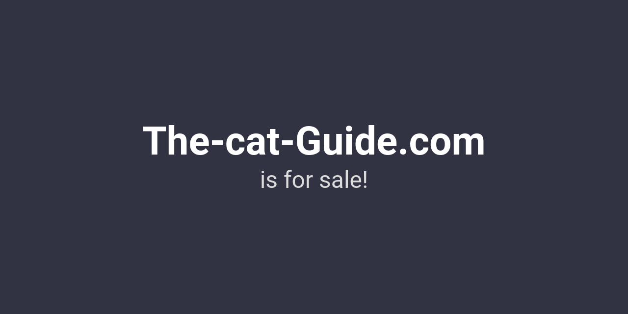 The-cat-Guide.com is for sale!