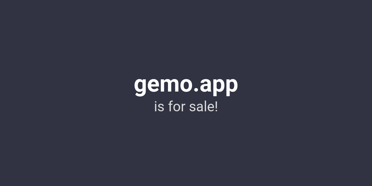 gemo.app is for sale