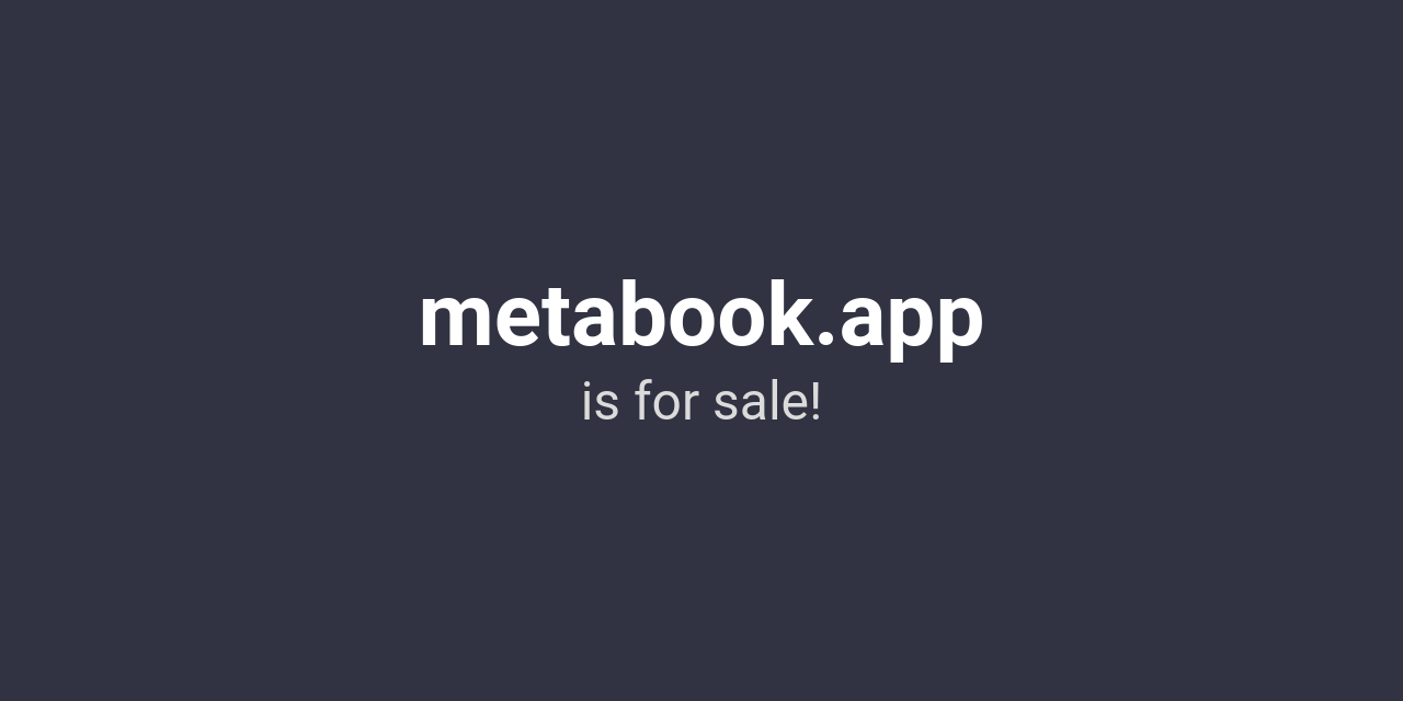 Aftermarket.com | The domain metabook.app is for sale!