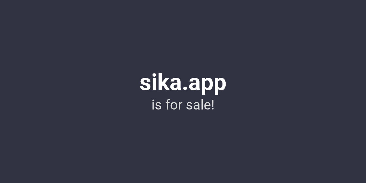 sika.app is for sale!