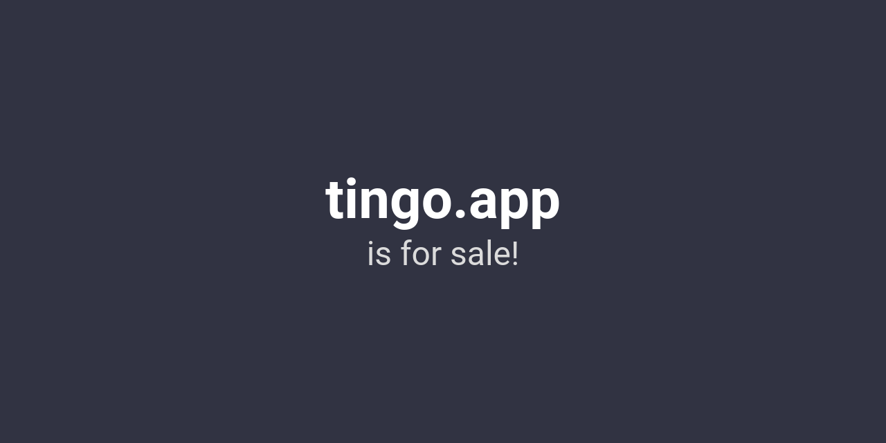 tingo.app is for sale!