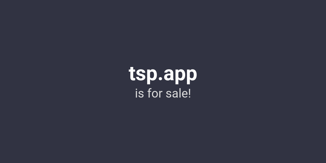 tsp.app is for sale!